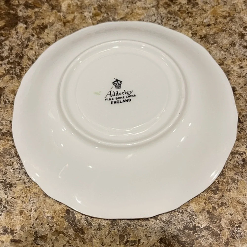 Vintage Adderley Willow Saucer Fine Bone China England